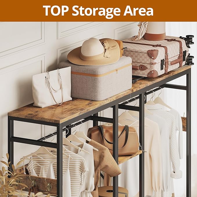 Freestanding Garment Racks with 3 drawers