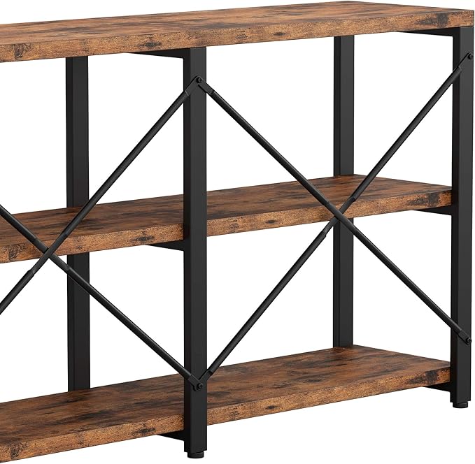 Industrial style entry iron console table