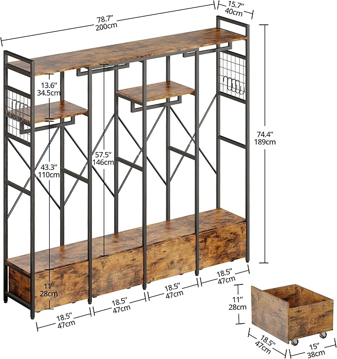 Iron free-standing Garment Racks